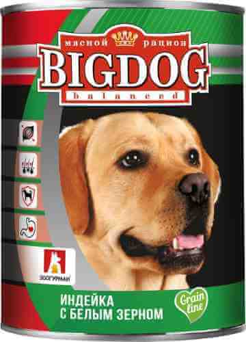 Корм для собак Зоогурман BigDog balanced Индейка с белым зерном 850г (упаковка 9 шт.) арт. 985921pack