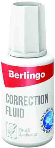 Корректирующая жидкость Berlingo с кистью 20мл арт. 990213