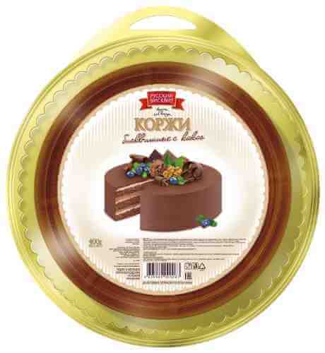 Коржи для торта Русский Бисквит бисквитные темные 400г арт. 313473
