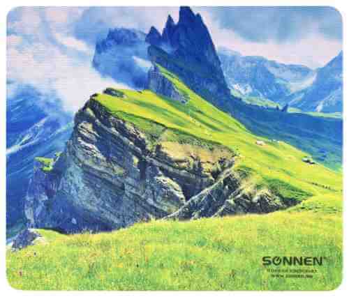 Коврик для мыши Sonnen Mountains резина+ткань 26*22*0.3см арт. 1209127
