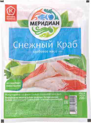 Крабовое мясо Меридиан Снежный краб 200г арт. 342642