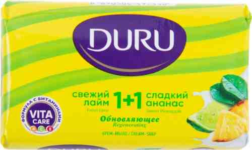 Крем-мыло Duru 1+1 обновляющее с ароматом свежего лайма и сладкого ананаса 80г арт. 697759