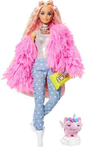 Кукла Barbie Extra в розовой куртке арт. 1180238