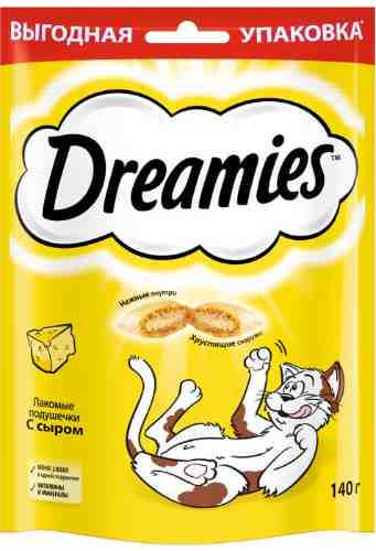 Лакомство для кошек Dreamies подушечки с сыром 140г арт. 548286