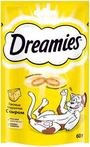 Лакомство для кошек Dreamies подушечки с сыром 60г арт. 311709