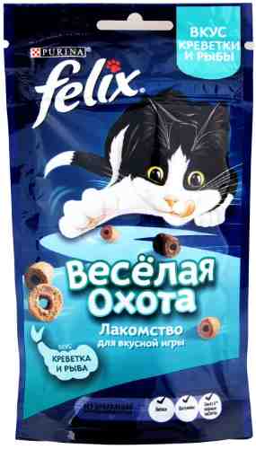 Лакомство для кошек Felix с креветкой и рыбой 50г арт. 1007611