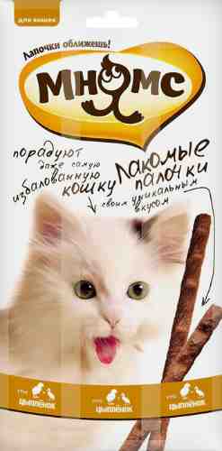 Лакомство для кошек Мнямс Лакомые палочки с цыпленком и уткой 13.5см 3шт*5г (упаковка 3 шт.) арт. 995508pack