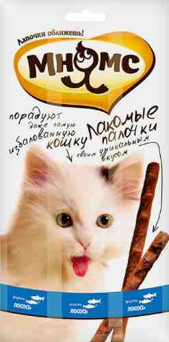 Лакомство для кошек Мнямс Лакомые палочки с лососем и форелью 13.5см 3шт*5г (упаковка 3 шт.) арт. 995487pack