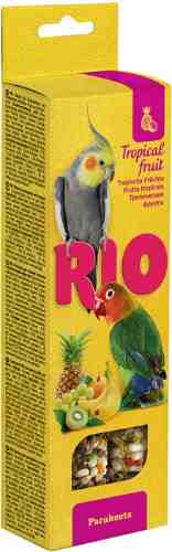 Лакомство для птиц Rio Палочки с тропическими фруктами для средних попугаев 150г арт. 699209