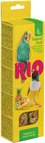 Лакомство для птиц Rio Палочки с тропическими фруктами для волнистых попугаев и экзотов 80г арт. 699207