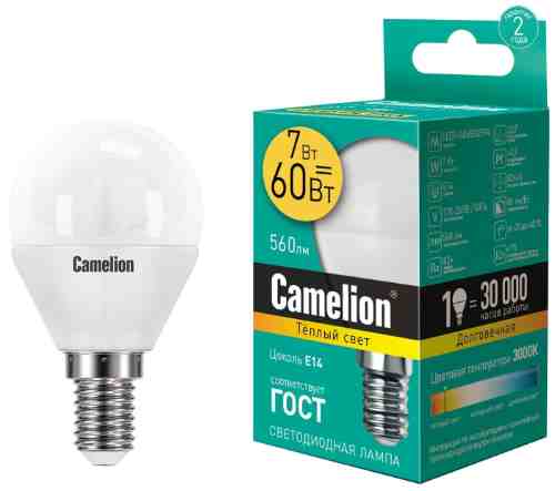 Лампа светодиодная Camelion E14 7Вт арт. 1070577