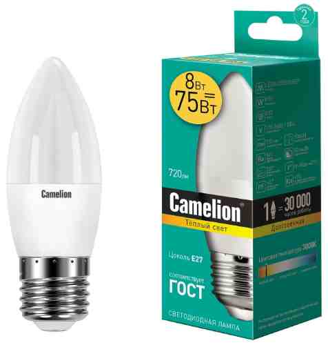Лампа светодиодная Camelion E27 8Вт арт. 1070652