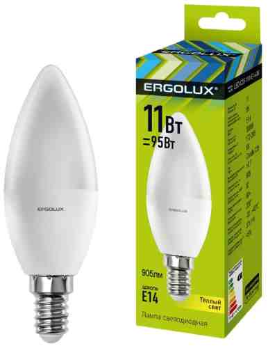 Лампа светодиодная Ergolux LED E14 11Вт арт. 1078669
