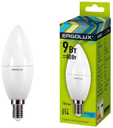 Лампа светодиодная Ergolux LED E14 9Вт арт. 1078685