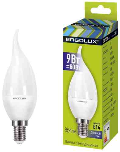 Лампа светодиодная Ergolux LED E14 9Вт арт. 1078688