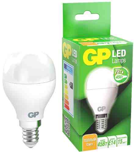 Лампа светодиодная GP LED E14 7Вт арт. 854984