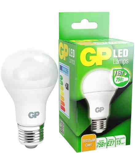 Лампа светодиодная GP LED E27 11Вт арт. 854987