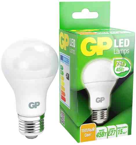 Лампа светодиодная GP LED E27 7Вт арт. 854985