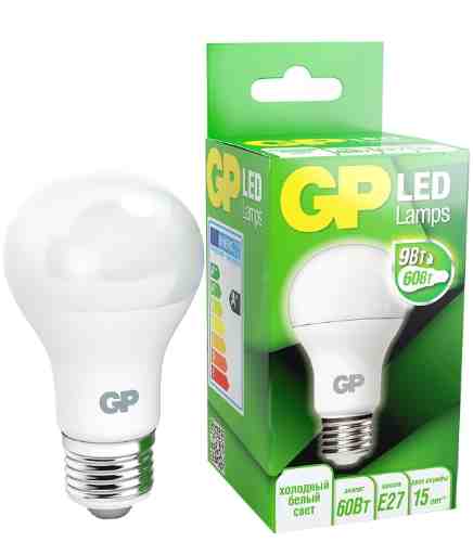 Лампа светодиодная GP LED E27 9Вт арт. 854986