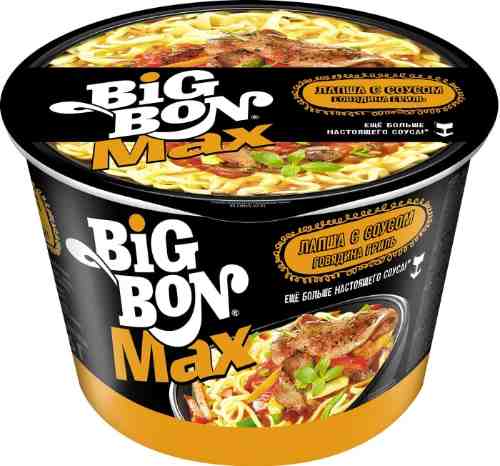 Лапша Big Bon Max с соусом говядина гриль 95г арт. 388260
