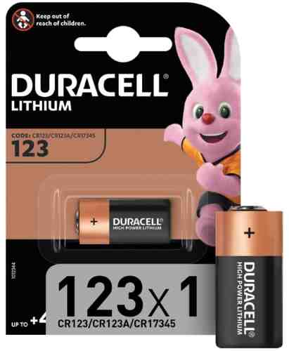 Литиевые батарейки Duracell CR123 1шт арт. 977126