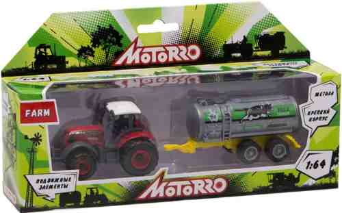 Машинка Motorro 1:64 Спецтехника Трактор с цисцерной арт. 1180784