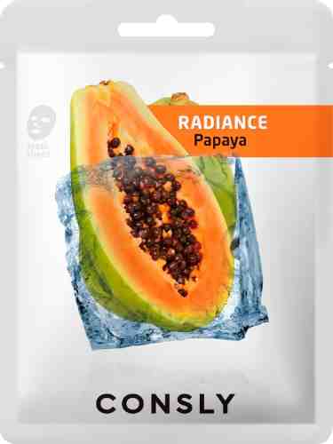 Маска для лица Consly Radiance тканевая с экстрактом папайи 20мл арт. 981755