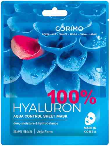 Маска для лица Corimo Hyaluron 100% Акваконтроль 22г арт. 1136649