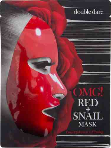 Маска для лица Double Dare OMG! Red and Snail Mask преображающая с муцином и экстрактами 8 красных растений арт. 1118047