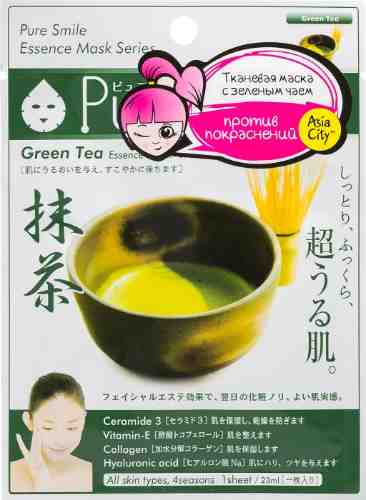 Маска для лица Sunsmile Essence с экстрактом зеленого чая 1шт арт. 982415