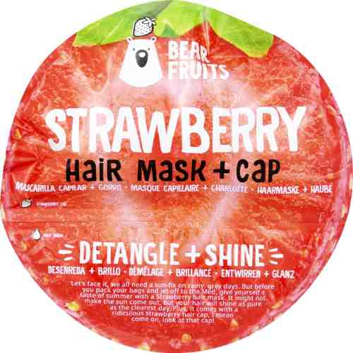 Маска для волос Bear Fruits Strawberry 20мл и шапочка для душа арт. 1086673