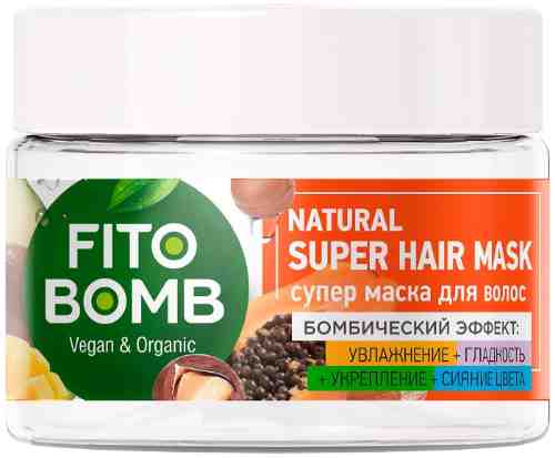 Маска для волос Fito Bomb Увлажнение Гладкость Укрепление Сияние цвета 250мл арт. 1179994