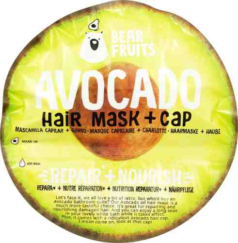 Маска для волос + Шапочка Bear Fruits Avocado Oil Repair Nourish Hair Mask & Hair Cap 20мл арт. 1086672