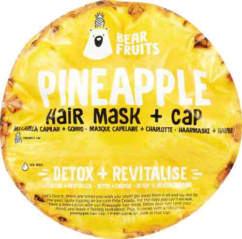 Маска для волос + Шапочка BearFruits Pineapple Detox Revitalize Hair Mask & Hair Cap 20мл арт. 1086674