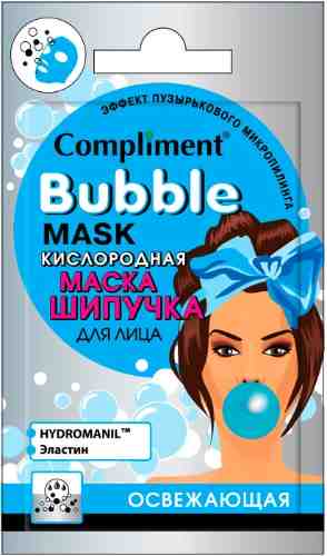 Маска-шипучка для лица Compliment Bubble Mask Кислородная освежающая 7мл арт. 1046773
