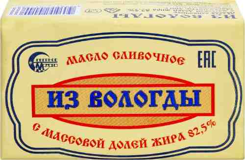 Масло сливочное Из Вологды 82.5% 360г арт. 1010864