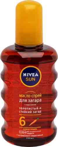 Масло-спрей для загара Nivea Sun SPF6 Золотистый и стойкий загар 200мл арт. 468757