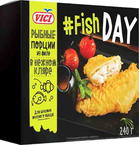 Минтай Vici Fish Day Рыбные порции из филе в нежном кляре 240г арт. 1014210