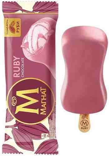 Мороженое Магнат Руби сливочное с белым шоколадом и малиновым наполнителем 8% 70г арт. 1037462