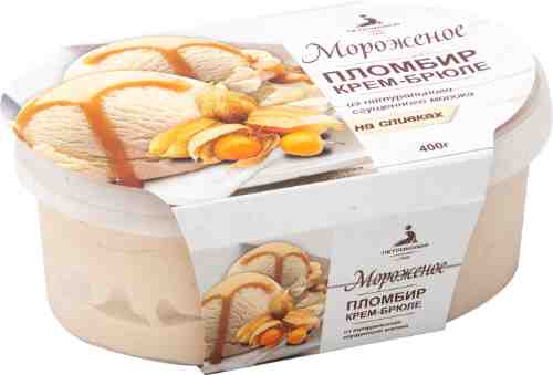 Мороженое Петрохолод Пломбир на сливках Крем-брюле 400г арт. 392619