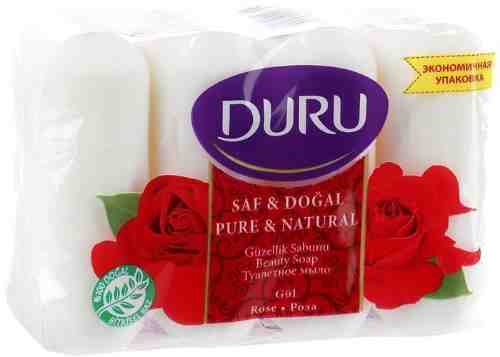Мыло Duru Pure&Natural Роза 4*85г арт. 620433