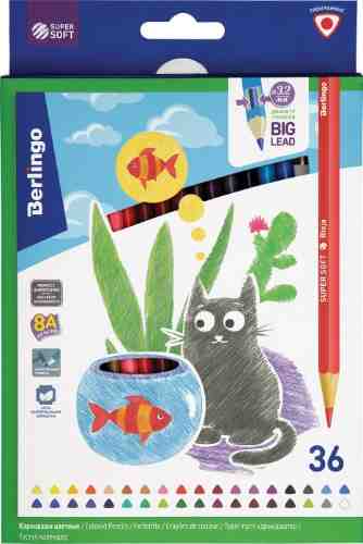 Набор карандашей Berlingo Super Soft Жил-был кот 36 цветов арт. 1080483