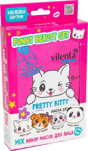 Набор масок для лица Vilenta Animal mask Pretty Kitty 4шт арт. 869970