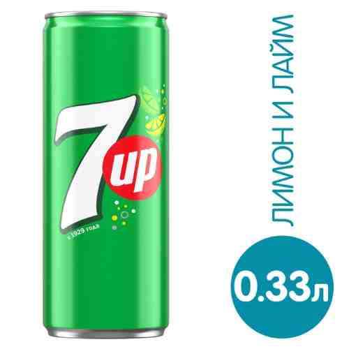 Напиток 7UP Лимон-лайм 330мл арт. 313501