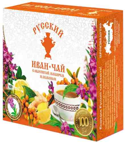 Напиток чайный Русский Иван Чай с облепихой имбирем и лимоном 100*1.5г арт. 1087519