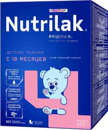 Напиток молочный сухой Nutrilak Premium 4 600г арт. 1038288