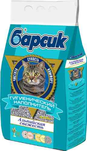 Наполнитель для кошачьего туалета Барсик Альпийская свежесть 4.54л арт. 699434