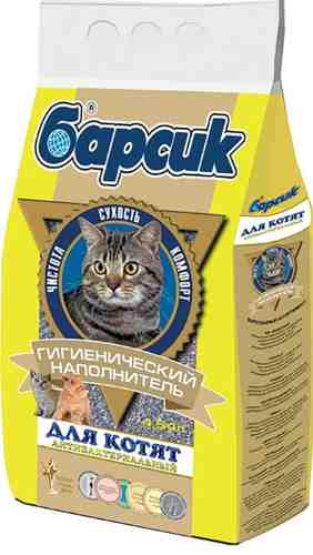 Наполнитель для кошачьего туалета Барсик для котят впитывающий 4.54л арт. 1009371