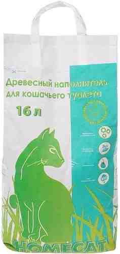 Наполнитель для кошачьего туалета Homecat Древесный 16л арт. 1012933