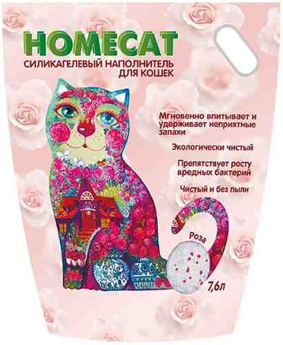 Наполнитель для кошачьего туалета Homecat Роза 7.6л арт. 1012998